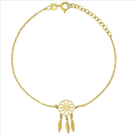 Gold-plated bracelet with an openwork butterfly